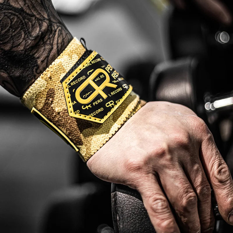 1 Pair Camouflage Weightlifting Wrist Strap for Gym Fitness Wrist Wraps for Wrist Support