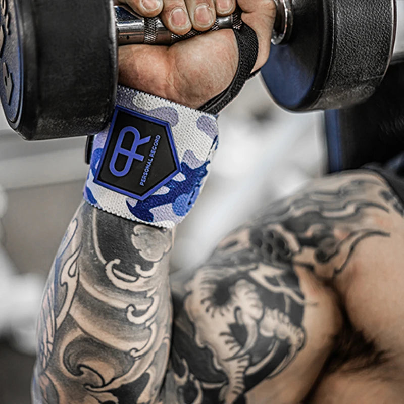 1 Pair Camouflage Weightlifting Wrist Strap for Gym Fitness Wrist Wraps for Wrist Support