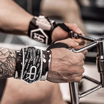 1 Pair Camouflage Weightlifting Wrist Strap for Gym Fitness Wrist Wraps for Wrist Support