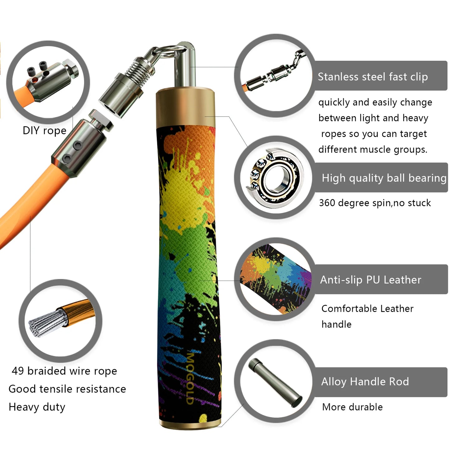 Gym High Quality Rope, Detachable Rope